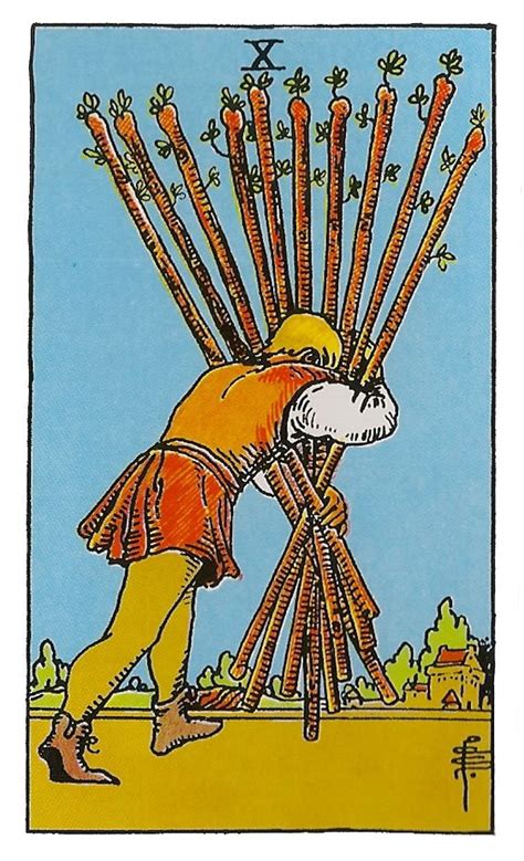 Diez de Bastos en el Tarot: Significados y Simbolismo